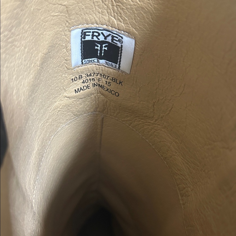 Frye Black Leather Riding Boots Size 10 - Picture 4 of 8